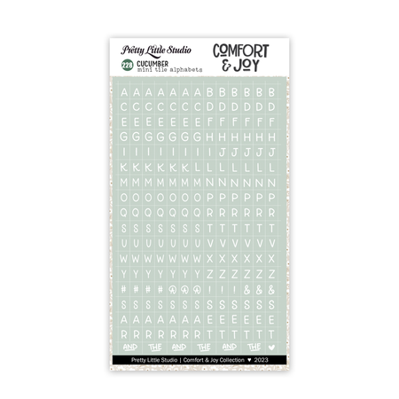 Pretty Little Studio Comfort & Joy - Mini ABC Stickers Cucumber