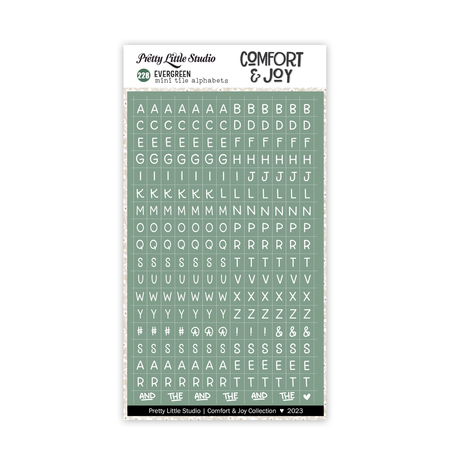 Pretty Little Studio Comfort & Joy - Mini ABC Stickers Evergreen