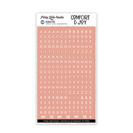 Pretty Little Studio Comfort & Joy - Mini ABC Stickers Peach Pie