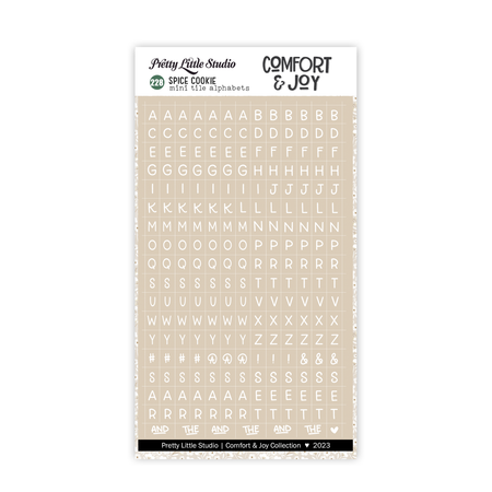 Pretty Little Studio Comfort & Joy - Mini ABC Stickers Spice Cookie