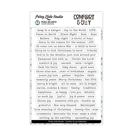 Pretty Little Studio Comfort & Joy - Peace on Earth Word Stickers