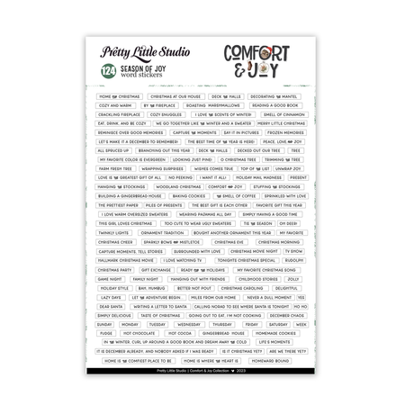 Pretty Little Studio Comfort & Joy - Season Of Joy Word Stickers White