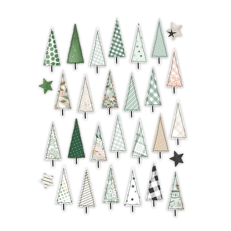 Pretty Little Studio Comfort & Joy - Evergreen Trees Die-Cuts