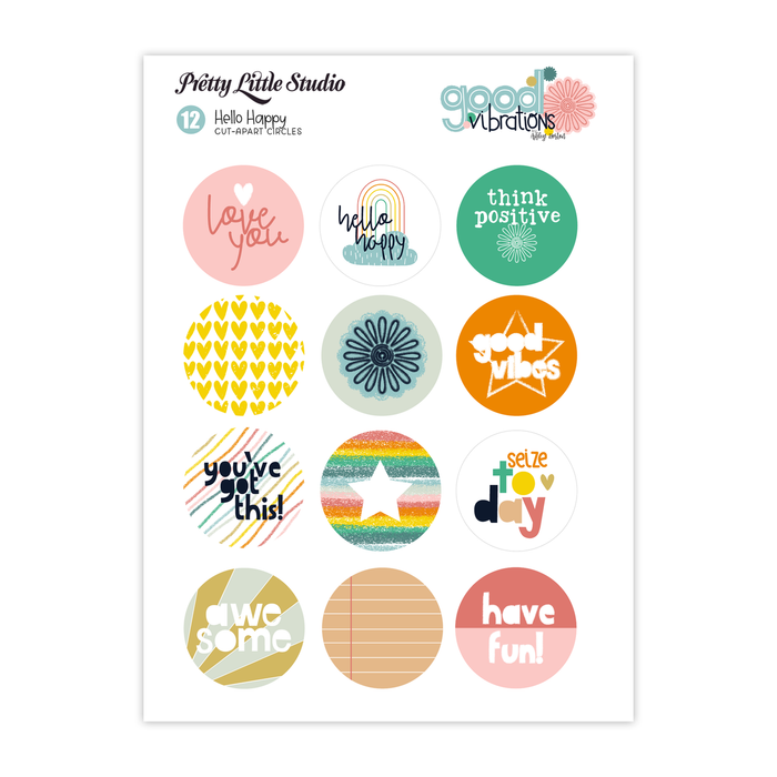 Pretty Little Studio Good Vibrations - Hello Happy Cut-Aparts