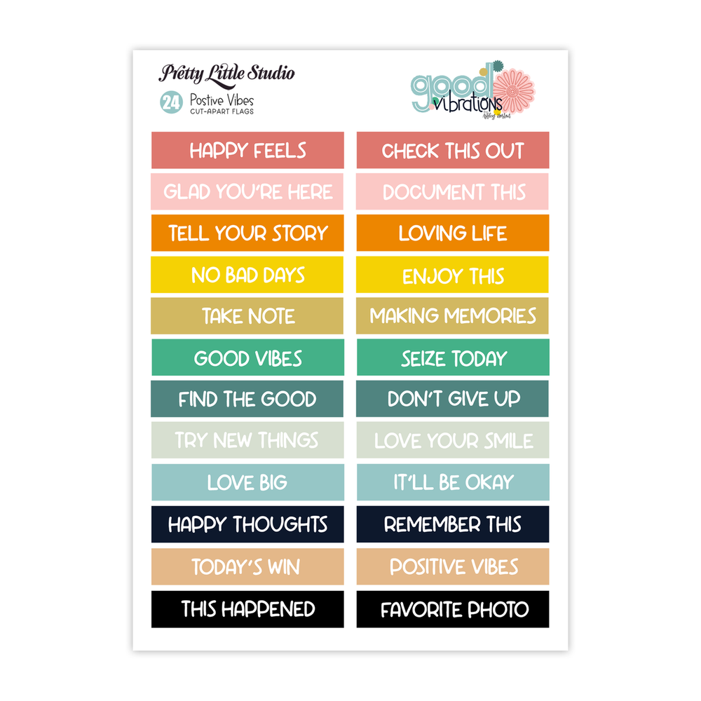 Pretty Little Studio Good Vibrations - Positive Vibes Cut-Aparts