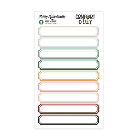 Pretty Little Studio Comfort & Joy - Best Wishes Label Cut-Aparts
