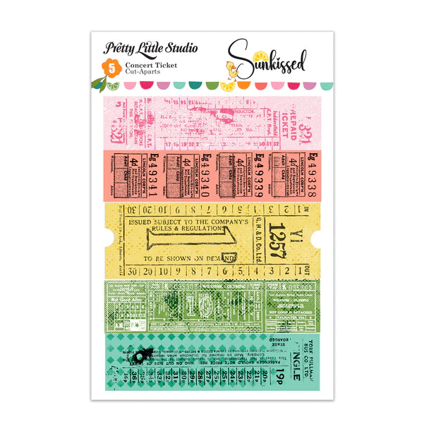 Pretty Little Studio Sunkissed - Concert Ticket Cut-Aparts