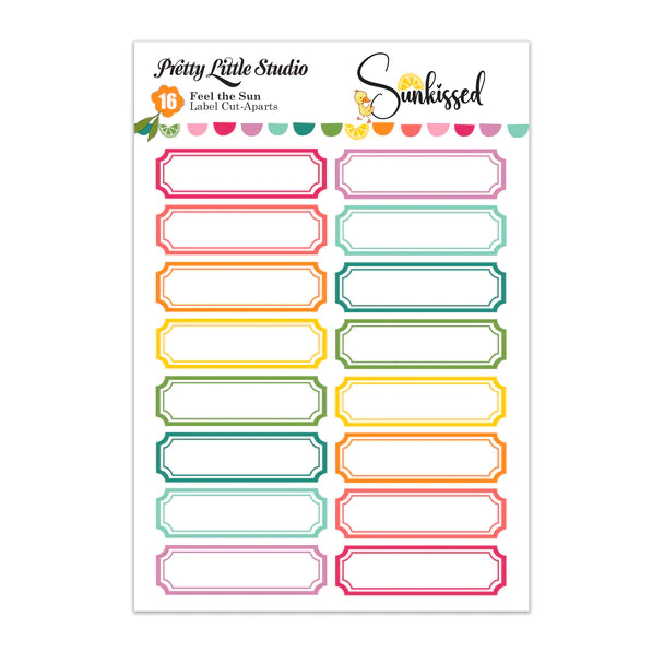 Pretty Little Studio Sunkissed - Feel The Sun Label Cut-Aparts — Papermaze