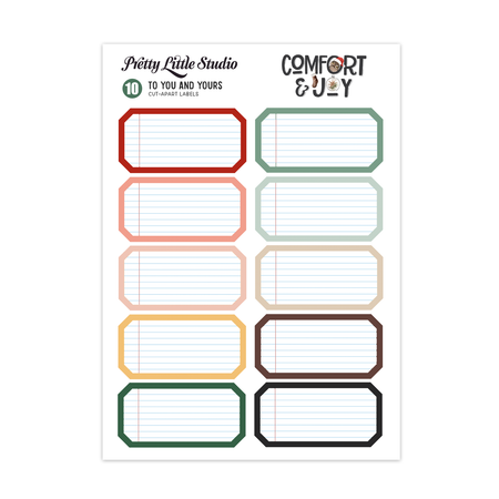 Pretty Little Studio Comfort & Joy - To You & Yours Label Cut-Aparts