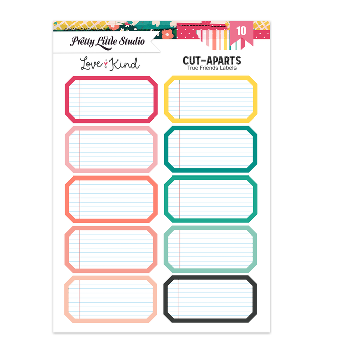 Pretty Little Studio Love Is Kind - True Friends Labels Cut-Aparts