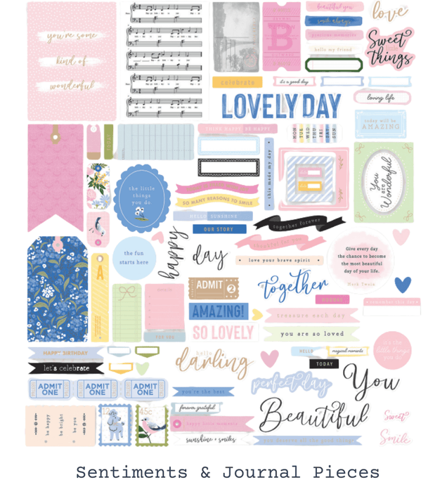 Rosie's Studio A Day To Remember - Die Cut Ephemera Sentiments