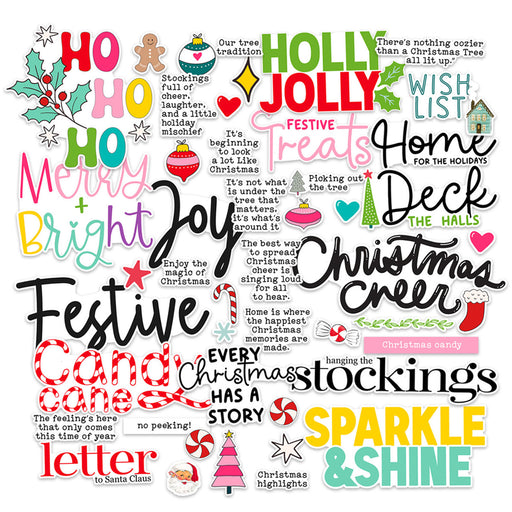 Pretty Little Studio Candy Cane - Festive Treat Words Die Cuts