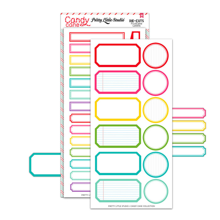 Pretty Little Studio Candy Cane - Fruit Cake Labels Punch Outs