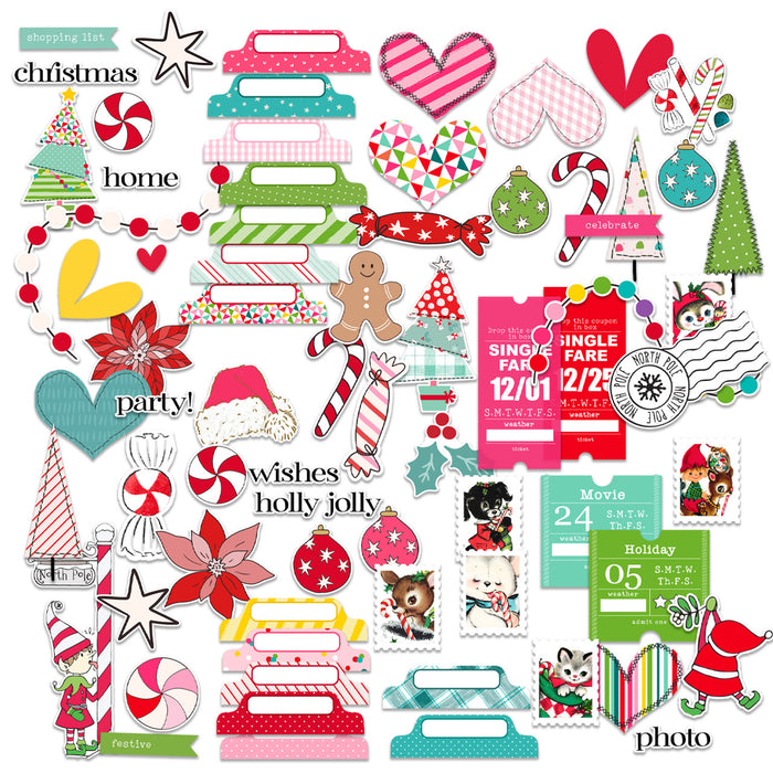 Pretty Little Studio Candy Cane - Merry Mix Die Cuts