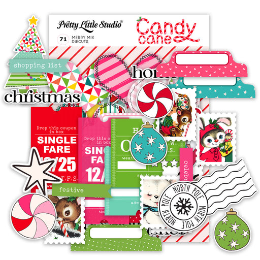 Pretty Little Studio Candy Cane - Merry Mix Die Cuts