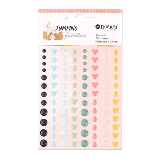 Rosie's Studio Jumping In Puddles - Enamel Stickers