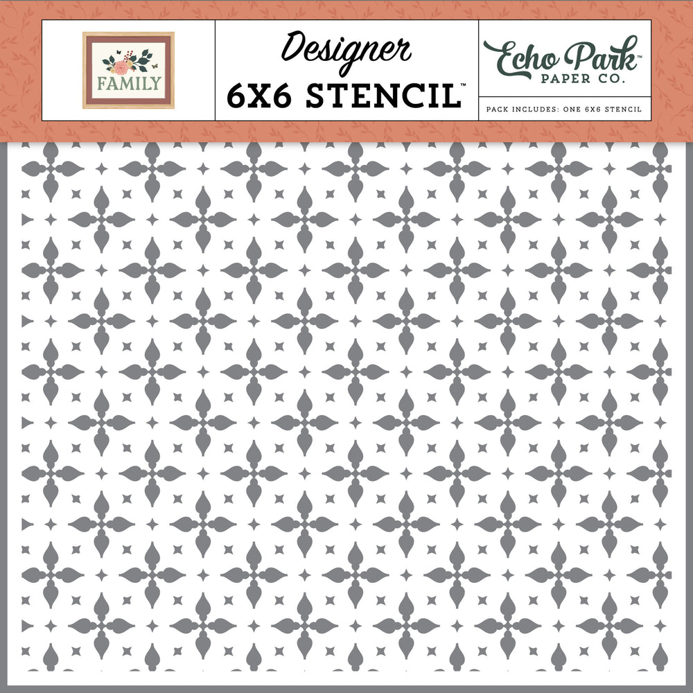 Echo Park Family - Geometric Flower Stencil