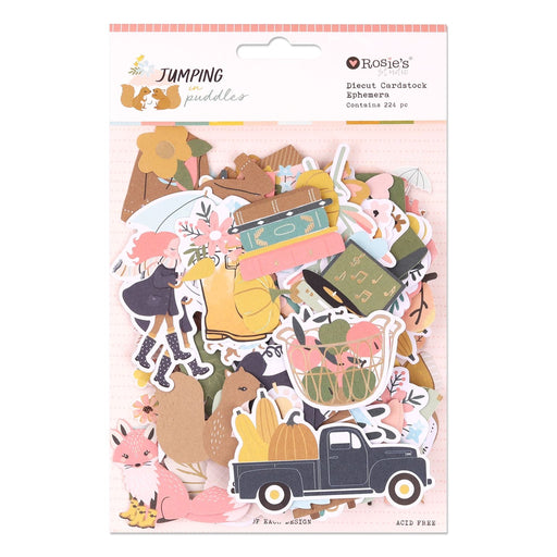 Rosie's Studio Jumping In Puddles - Diecut Ephemera