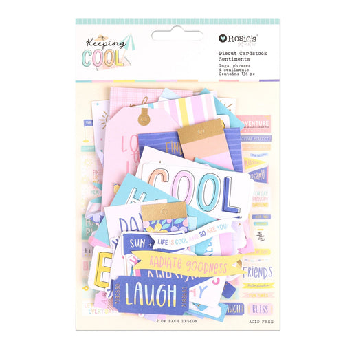 Rosie's Studio Keeping Cool - Diecut Sentiments Ephemera
