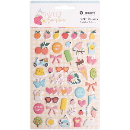 Rosie's Studio Sweet Sunshine - Puffy Motif Stickers
