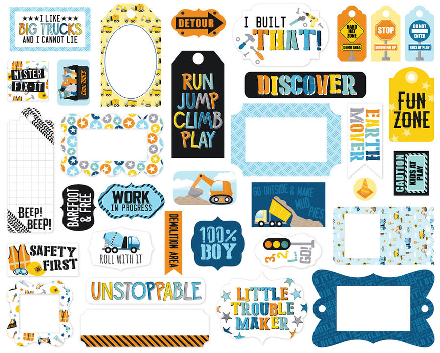 Echo Park Little Builder - Ephemera Frames & Tags