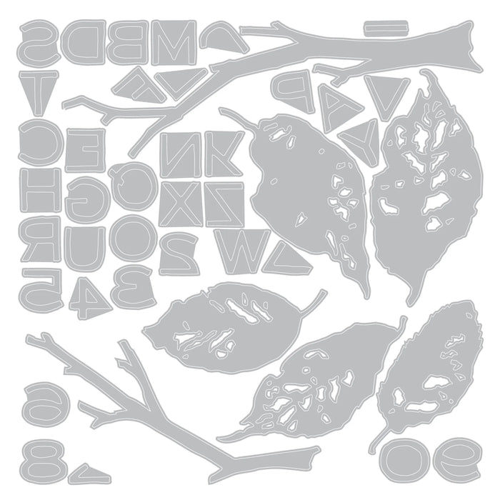 Sizzix Tim Holtz Thinlits Die - Vault Leaves & Sticks