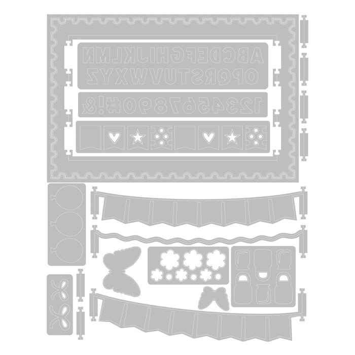 Sizzix Thinlits Die Set by 49 & Market - Snap and Swap All about Banners