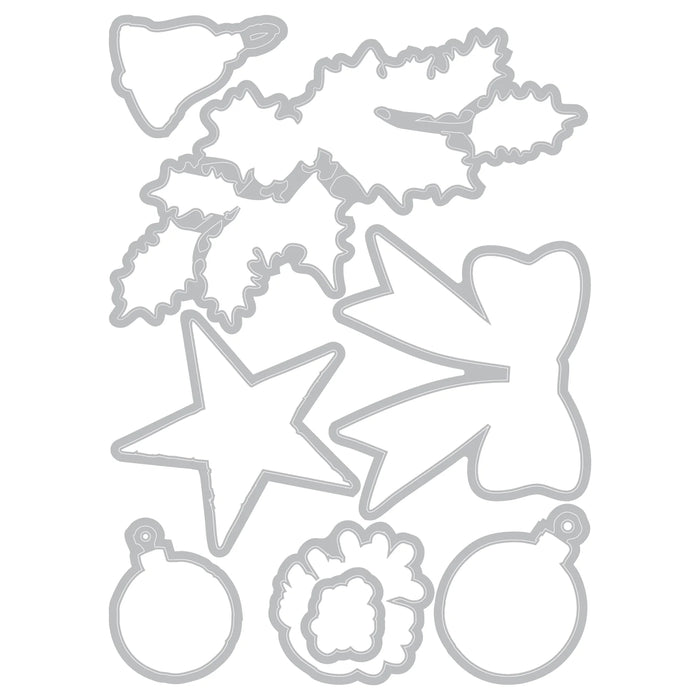 Sizzix Clear Stamp Set With Framelits by 49 & Market - Build A Wreath