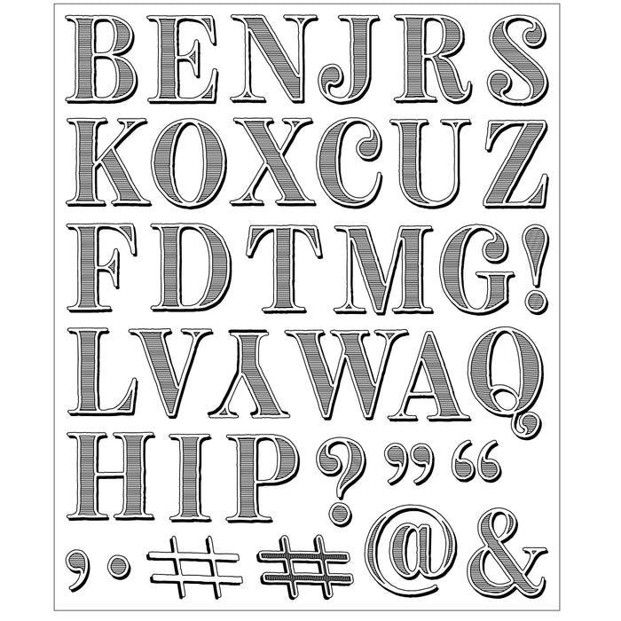 Sizzix Clear Stamps Set by 49 & Market – Lino Type