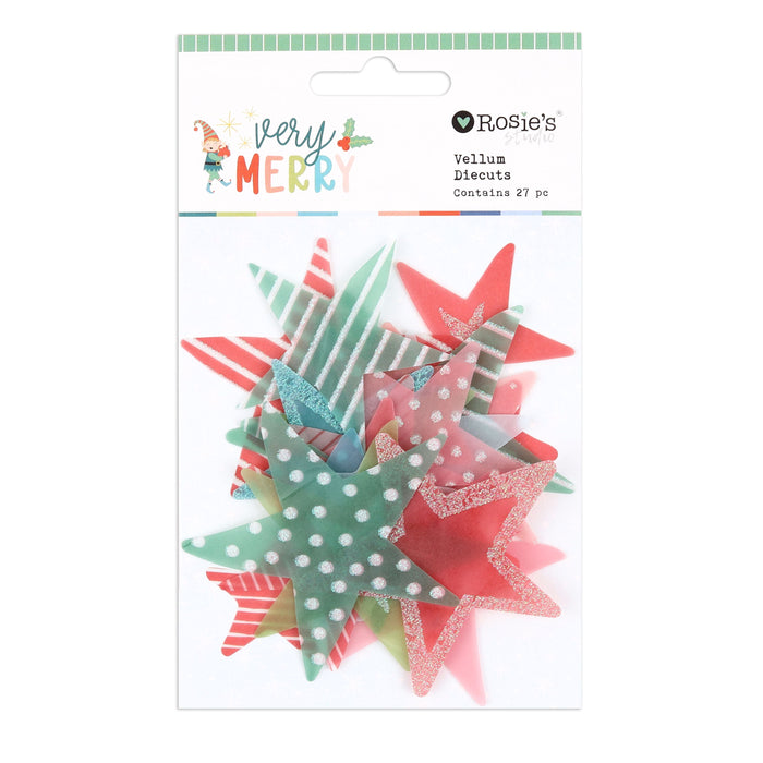 Rosie's Studio Very Merry - Vellum Star Diecuts