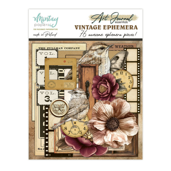 Mintay Papers Art Journal Ephemera Pack - Vintage