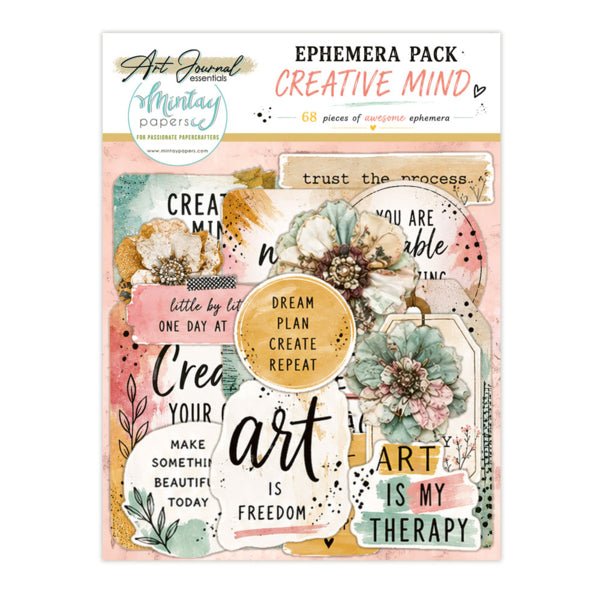 Mintay Papers Art Journal Ephemera Pack - Creative Mind