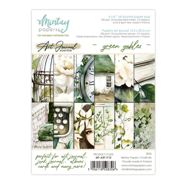 Mintay Papers Art Journal 6x8 Paper Pack - Green Gables