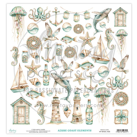 Mintay Papers Basic Elements - Azure Coast