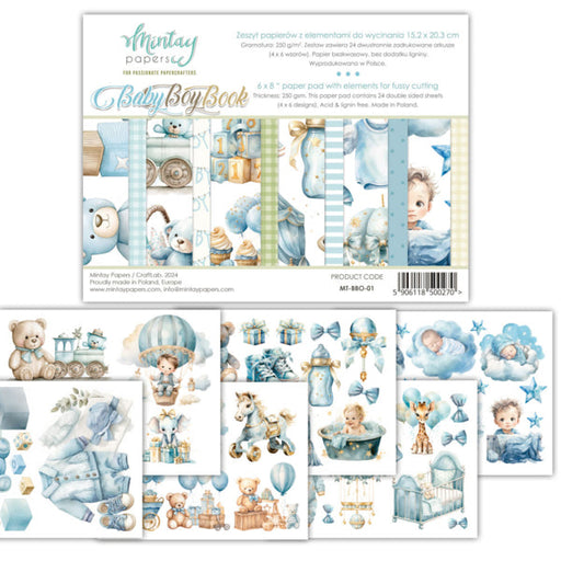Mintay Papers - Baby Boy Fussy Cutting 6x8 Paper Pad