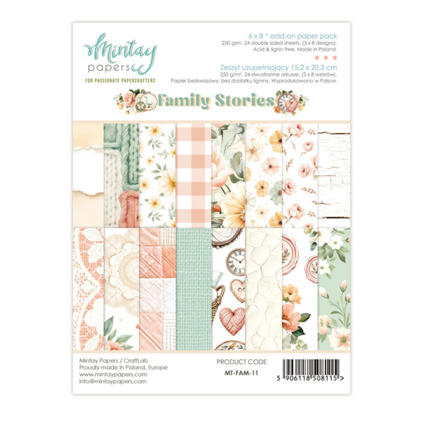 Mintay Papers Family Stories - 6x8 Add-On Paper Pad