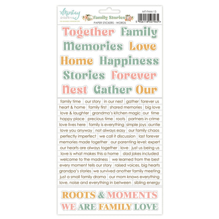 Mintay Papers Family Stories - Paper Stickers Words