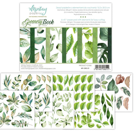 Mintay Papers - Greenery Fussy Cutting 6x8 Paper Pad