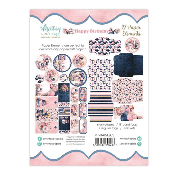 Mintay Papers Happy Birthday - Paper Elements
