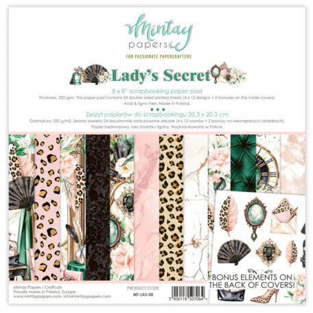 Mintay Papers Lady's Secret - 8x8 Paper Pad