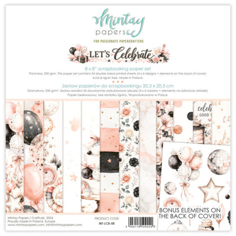 Mintay Papers Let's Celebrate - 8x8 Paper Pad