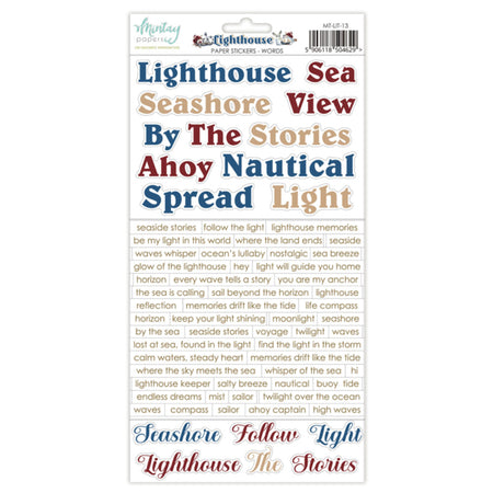 Mintay Papers Lighthouse - Paper Stickers Words