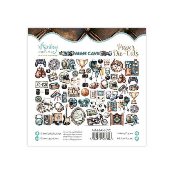 Mintay Papers Man Cave - Paper Die Cuts