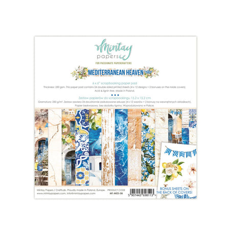 Mintay Papers Mediterranean Heaven - 6x6 Paper Pad