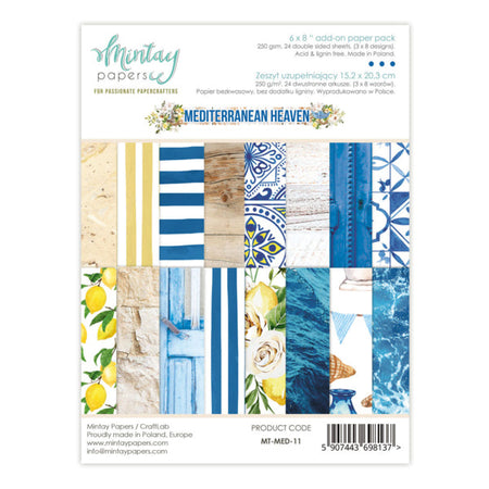 Mintay Papers Mediterranean Heaven - 6x8 Add-On Paper Pad