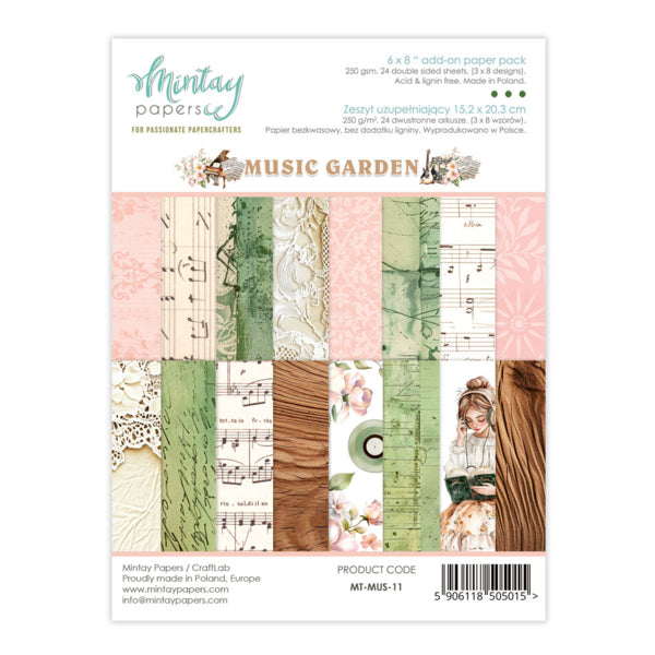Mintay Papers Music Garden - 6x8 Add-On Paper Pad