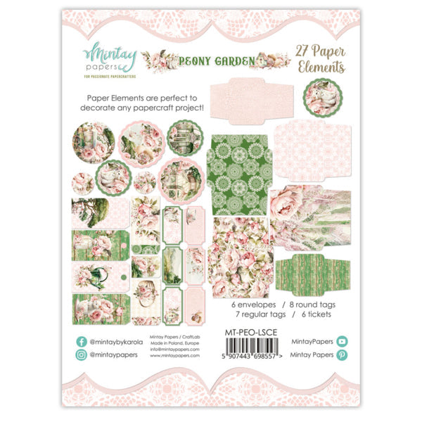 Mintay Papers Peony Garden - Paper Elements