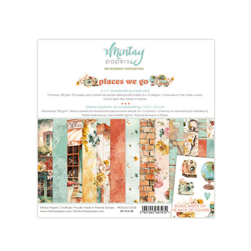 Mintay Papers Places We Go - 6x6 Paper Pad