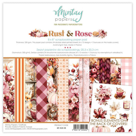 Mintay Papers Rust & Rose - 8x8 Paper Pad