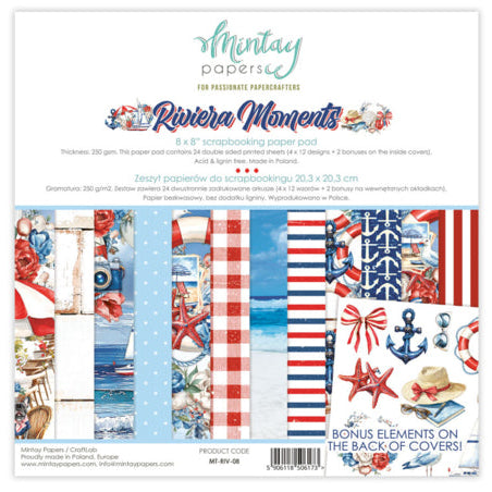 Mintay Papers Riviera Moments - 8x8 Paper Pad — Papermaze